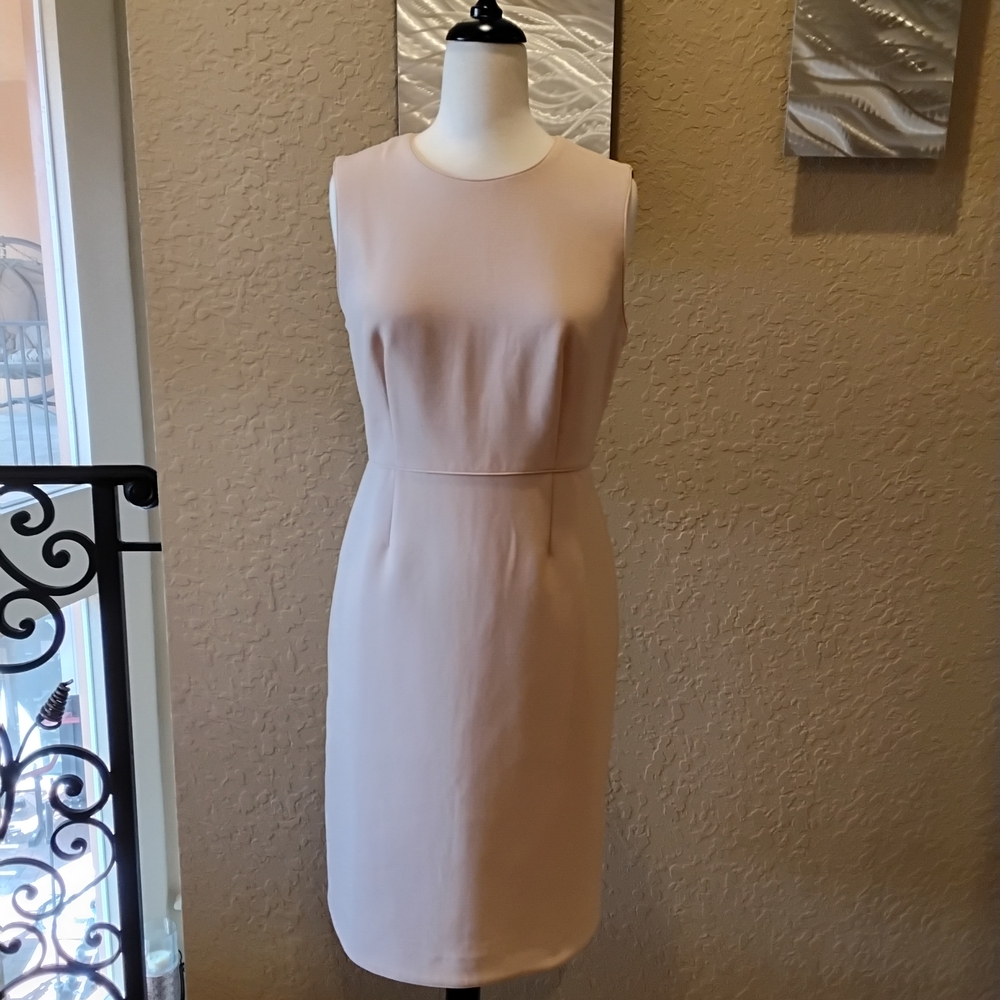 Ann Taylor Sleeveless Pink Midi Dress